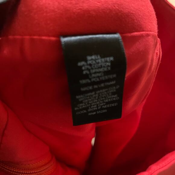 Express Paneled Knee Length Straight/Pencil Skirt in Pink/Red Size 2 - Picture 6 of 7